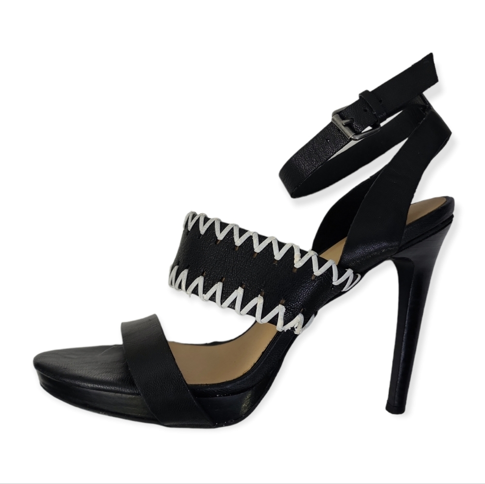 Joe's RIANA High Heel Sandals Women's Size 7.5 M Black & White Leather
